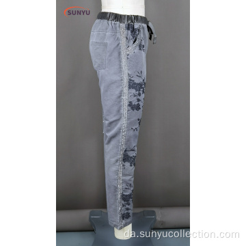 Ladies kolde farvede lærred Print Pant